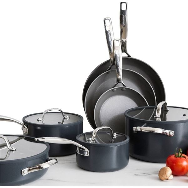 NEW ERAS 11- PIECE PAN/SKILLET SET, RETAIL $269.99