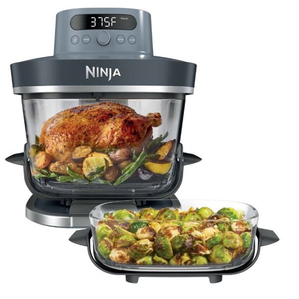 NINJA CRISPI PRO 6-IN-1 COUNTERTOP GLASS AIR FRYER - TESTED WORKING, RETAIL $399
