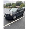 Image 1 : 2014 GREY CHEVROLET SONIC HATCHBACK, RUNS ROUGH, NEEDS OIL, HATCH DOES NOT STAY OPEN, LOCKS WORKING,
