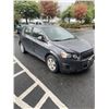 Image 2 : 2014 GREY CHEVROLET SONIC HATCHBACK, RUNS ROUGH, NEEDS OIL, HATCH DOES NOT STAY OPEN, LOCKS WORKING,