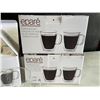 Image 3 : SET OF 6 NEW EPARE 12OZ COFFEE MUG SET, DUAL WALL INSULATED GLASS RETAIL $54 EACH, 3 SETS OF 2, TOTA