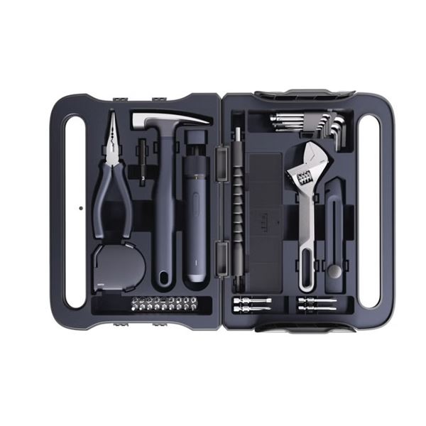 AS NEW HOTO 40 PIECE HOUSE HOLD TOOL KIT, RETAIL $69