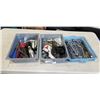 Image 1 : 3 TRAYS OF TOOLS INCLUDING WRENCHES, RATCHET, PLIERS, SCRAPPERS ETC