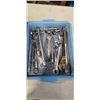 Image 5 : 3 TRAYS OF TOOLS INCLUDING WRENCHES, RATCHET, PLIERS, SCRAPPERS ETC
