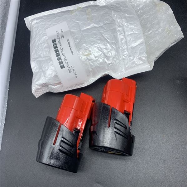 2 NEW 12V 3A POWER TOOL BATTERIES COMPATIBLE WITH MILWAUKEE M12