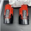 Image 3 : 2 NEW 12V 3A POWER TOOL BATTERIES COMPATIBLE WITH MILWAUKEE M12