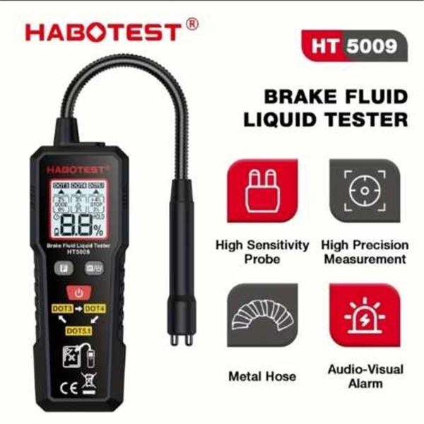 NEW 5 LED BRAKE FLUID TESTER, OIL AND WATER DETECTION