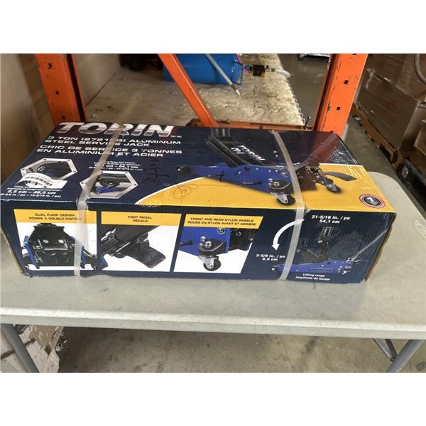 NEW TORIN 3 TON ALUMINUM SERVICE TROLLEY JACK