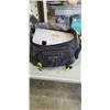 Image 1 : FISHING TACKLE BAG FULL OF ORGANIZERS CONTAING BAIT CASTING AND RIVER GEAR