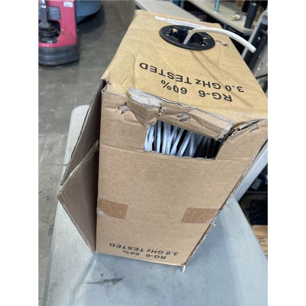 BOX OF WHITE CABLE