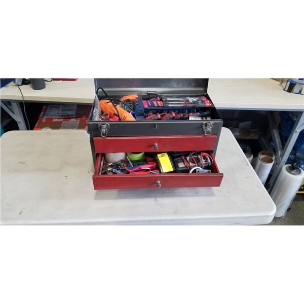 TOOL BOX WITH CONTENTS INCLUDING MASTERCRAFT HEX KEY SET