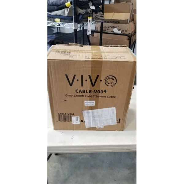 VIVO GREY 1,000 FT CAT6 ETHERNET CABLE