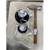 Image 1 : VINTAGE HANGING LIGHTS AND SLEDGE HAMMER