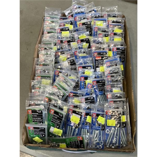 TRAY OF NEW NUTS AND BOLTS SETS