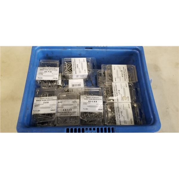 15 PACKS 100 STAINLESS STEEL SHEET METAL SCREWS. VARIETY SIZES