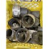 Image 3 : 2 MILK CRATES OF PIPE COUPLINGS. VARIOUS SIZING