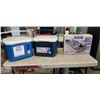 Image 1 : 2 COLEMAN COOLERS AND BESTWAY AIR MATTRESS WITH BUILT IN PUMP