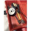 Image 4 : RED TOOL BOX WITH MILWAUKEE M12 BATTERY CHARGER, , LINCOLN ELECTRIC .9MM WIRE
