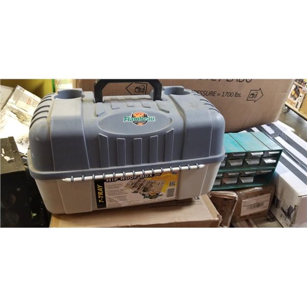 FLAMBEAU TACKLE OX AND ORGANIZER FULL OF FLY TYING GEAR