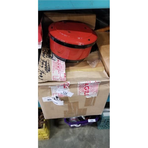 CASE OF LILY PAD FOUNTAIN PADS AND PLASTIC SOUP BOWL WITH LID