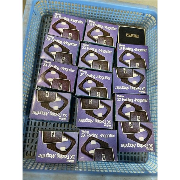 14 WALTEX 3X FOLDING MAGNIFIERS