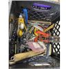 Image 3 : 2 TOTES OF TOOLS, HITCHES, ETC
