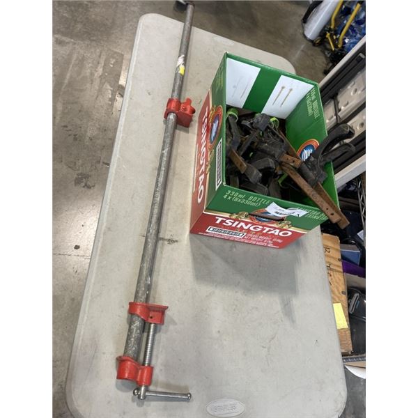 ASSORTED QUICK CLAMPS AND BAR CLAMP