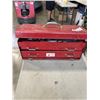 Image 3 : METAL TOOLBOX WITH CONTENTS INCLUDING PLIERS, WRENCHES, SCREWDRIVERS ETC