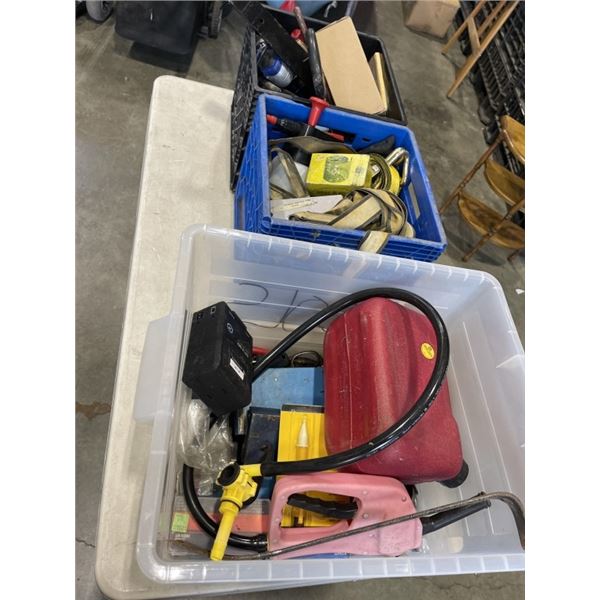 3 BINS OF VARIOUS TOOLS