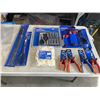 Image 1 : NEW WESTWARD TOOLS INCLUDING 14" HALF ROUND BASTARD FILE, LONG HOSE GRIP DOUBLE X PLIERS 5/16", 9 PI