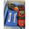 Image 4 : 4 TRAYS OF TOOLS INCLUDING MEASURING TAPES, RATCHETS, HIGHWAY EMERGENCY REFLECTOR LIGHTS ETC