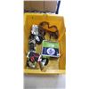 Image 3 : PLASTIC TOTE INCLUDING SCREW ORGANIZER, CASTER WHEELS, PORCELAIN LAMPHOLDER, STANPRO LED DOWNLIGHTS 