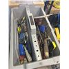 Image 4 : 2 TOTES OF TOOLS INCLUDING TROWELS, WRENCHES, SCREWDRIVERS, ALLEN KEYS, SQUARE, ETC
