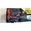 Image 3 : ACTIONPACKER TOOLBOX WITH CONTENTS INCLUDING STANLEY WRENCH SET, DRILL BIT SETHAMMERS, SCREW DRIVERS