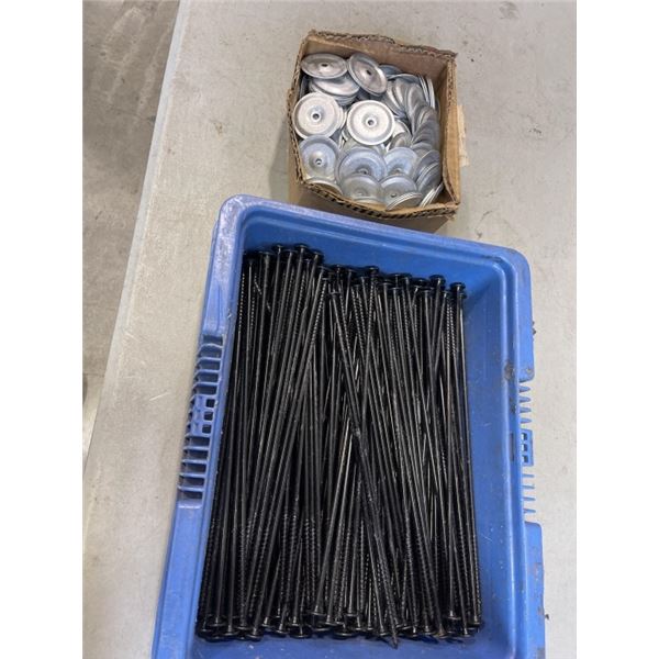 TRAY OF 12" WOOD SCREWS