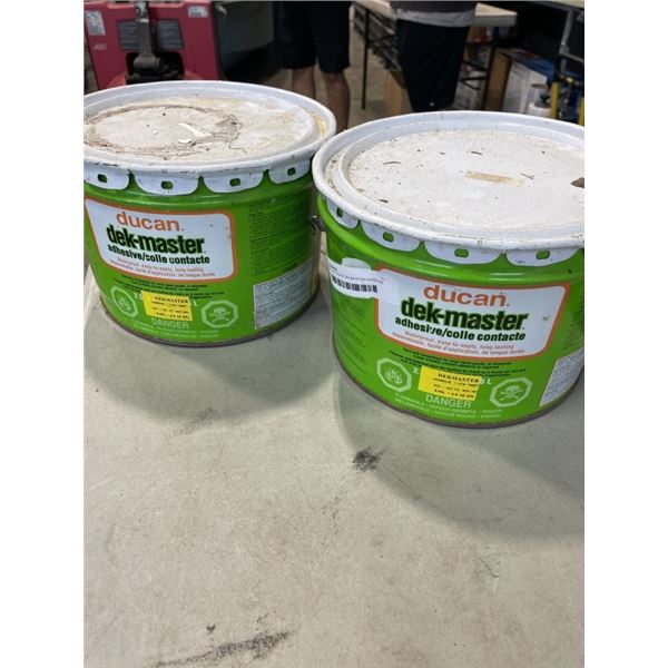 2 PAILS OF DUCAN DEKMASTER ADHESIVE