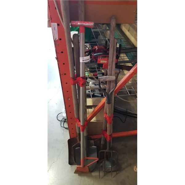 2 BUNDLES OF GARDEN TOOLS