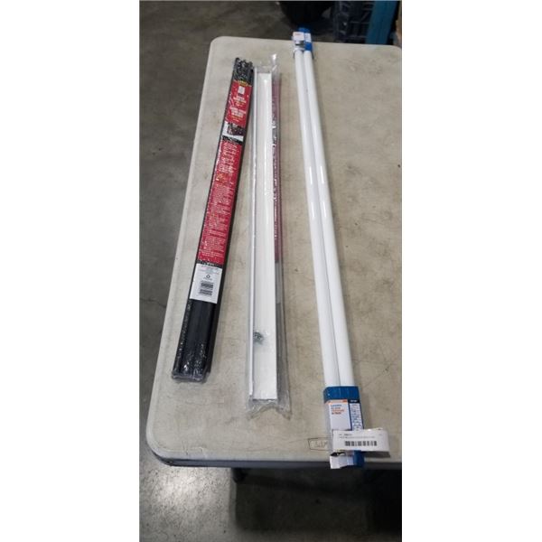 2 NEW MD UNDER DOOR SEALS AND SYLVANIA FLOURESCENT TUBE LIGHTS