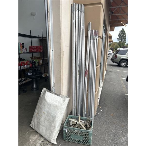 PORTABLE CAR PORT 20 X 16' WITH ALUMINUM FRAME, TARP & CONNECTORS