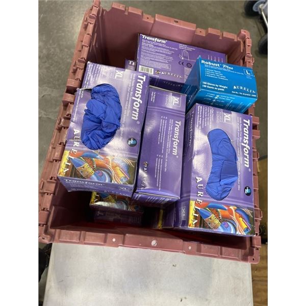10 BOXES OF 200 NITRILE GLOVES. SIZE XL
