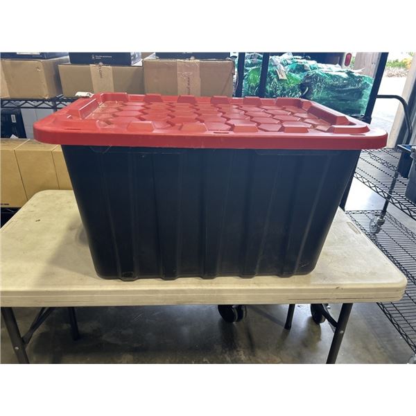 TUFFSTORE 102 LITRE BLACK STORAGE CONTAINER WITH LID