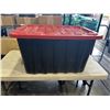 Image 1 : TUFFSTORE 102 LITRE BLACK STORAGE CONTAINER WITH LID