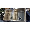 Image 1 : NEW STAINLESS DUAL BASIN DROP IN OR UNDERMOUNT SINK