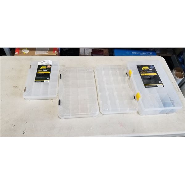 ASSORTED FISHING TACKLE BOXES WITH SOME RIVER GEAR AND WEIGHTS