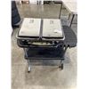 Image 1 : PLASTIC OUTDOOR CART WITH GEORGE FOREMAN GRILL
