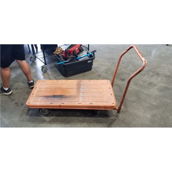 4 WHEEL ORANGE WAREHOUSE DOLLY