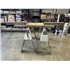 Image 1 : 2 WOODEN SAWHORSES AND 2X4 CUTTING JIG
