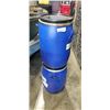 Image 1 : TWO 50 LITRE FOOD GRADE DRUMS WITH LIDS