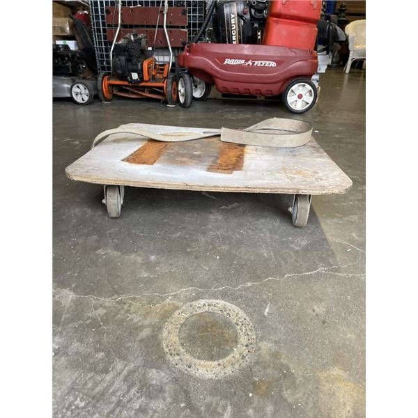 WOODEN 4 WHEEL DOLLY