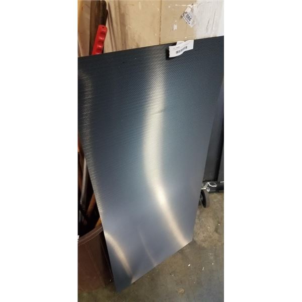 8 CORRUGATED BLACK PLASTIC SHEETS 21X48 INCH, SMOOTH ONE SIDE